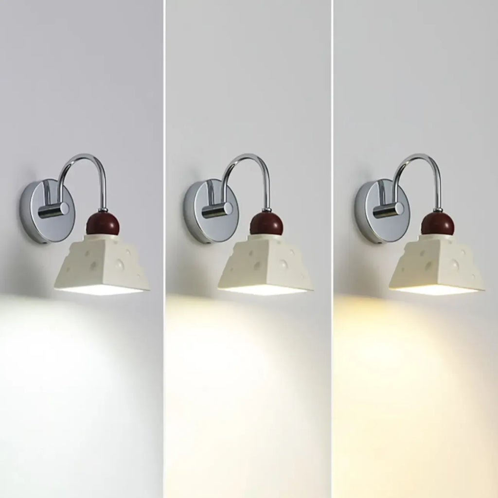 Applique murale géométrique à LED avec abat-jour en résine pour salon
