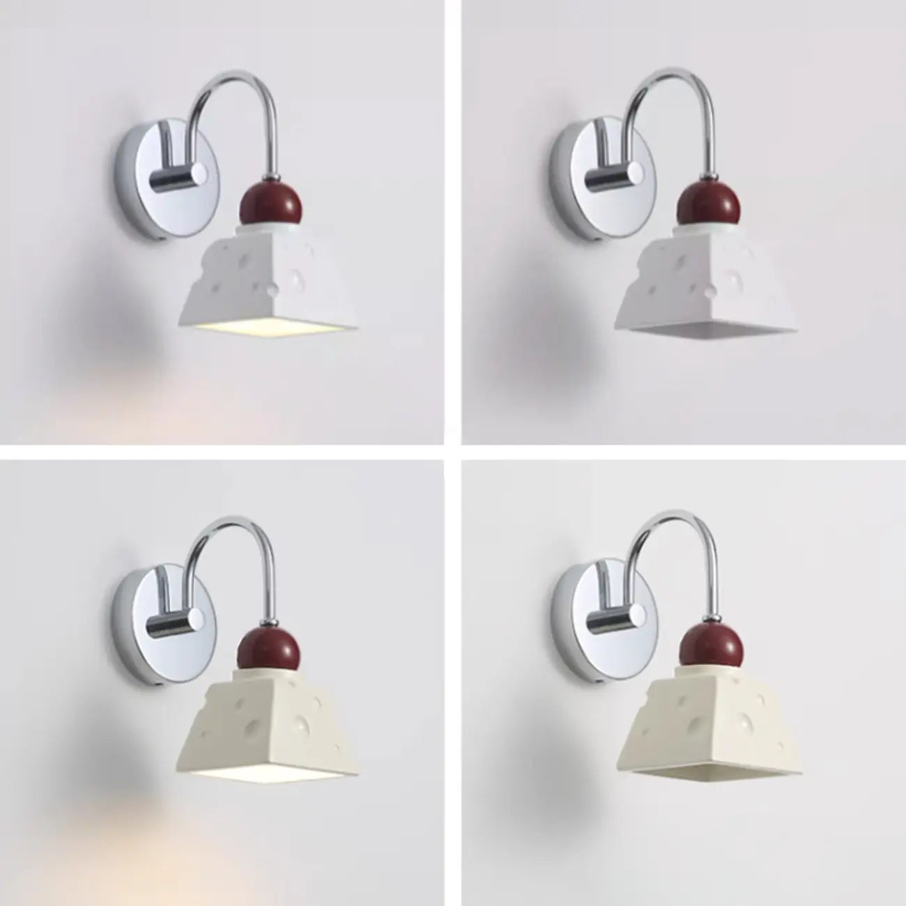 Applique murale géométrique à LED avec abat-jour en résine pour salon