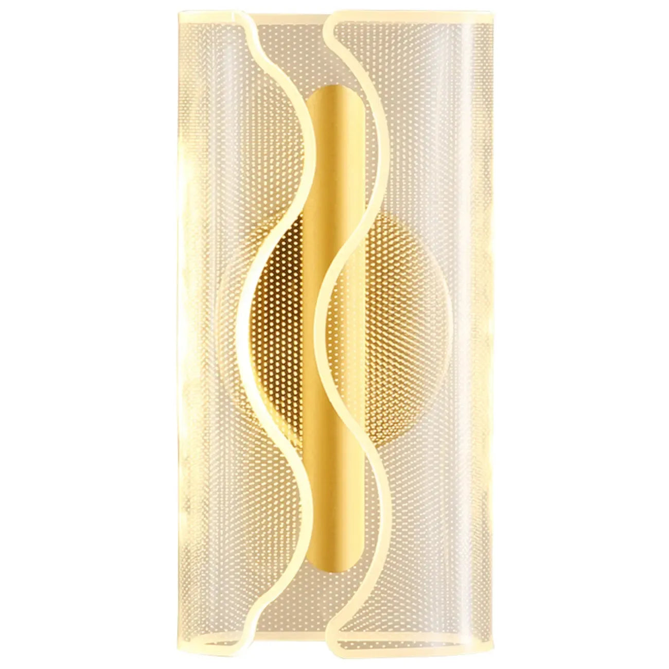 Applique murale moderne en acrylique transparent doré