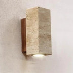 Applique murale minimaliste géométrique en pierre beige réglable