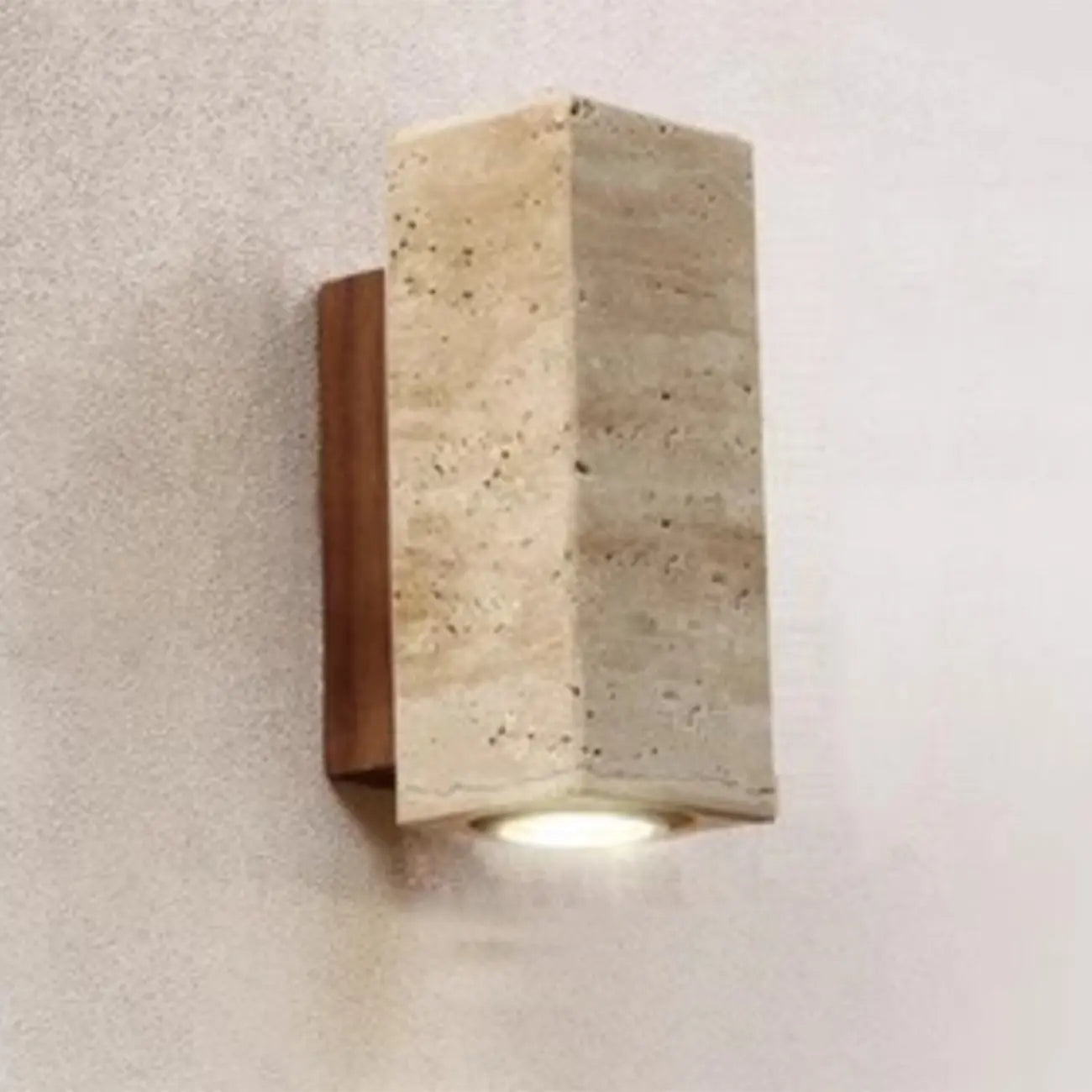 Applique murale minimaliste géométrique en pierre beige réglable