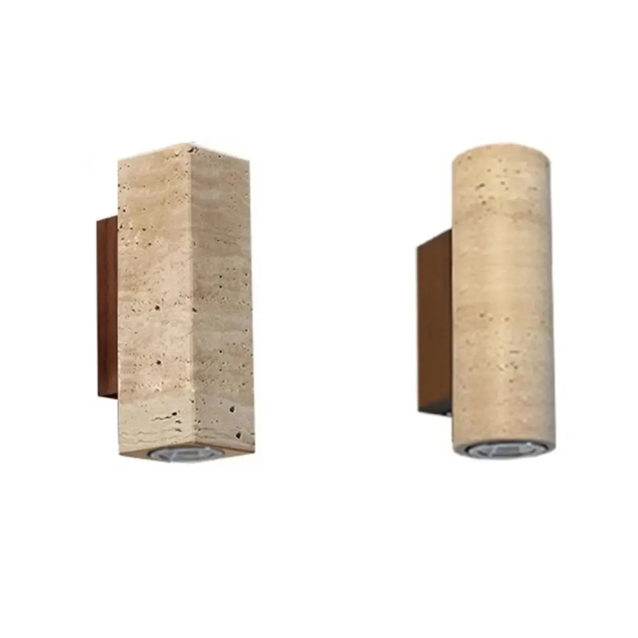 Applique murale minimaliste géométrique en pierre beige réglable