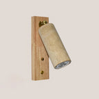 Applique murale minimaliste géométrique en pierre beige réglable