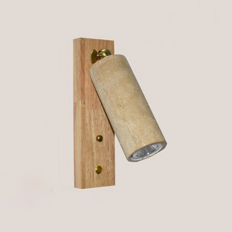 Applique murale minimaliste géométrique en pierre beige réglable
