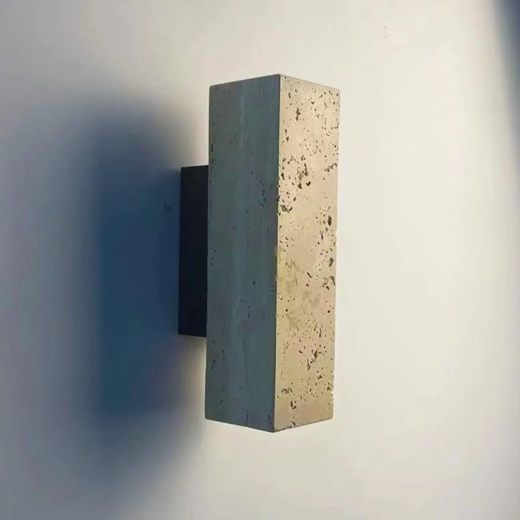 Applique murale minimaliste géométrique en pierre beige réglable