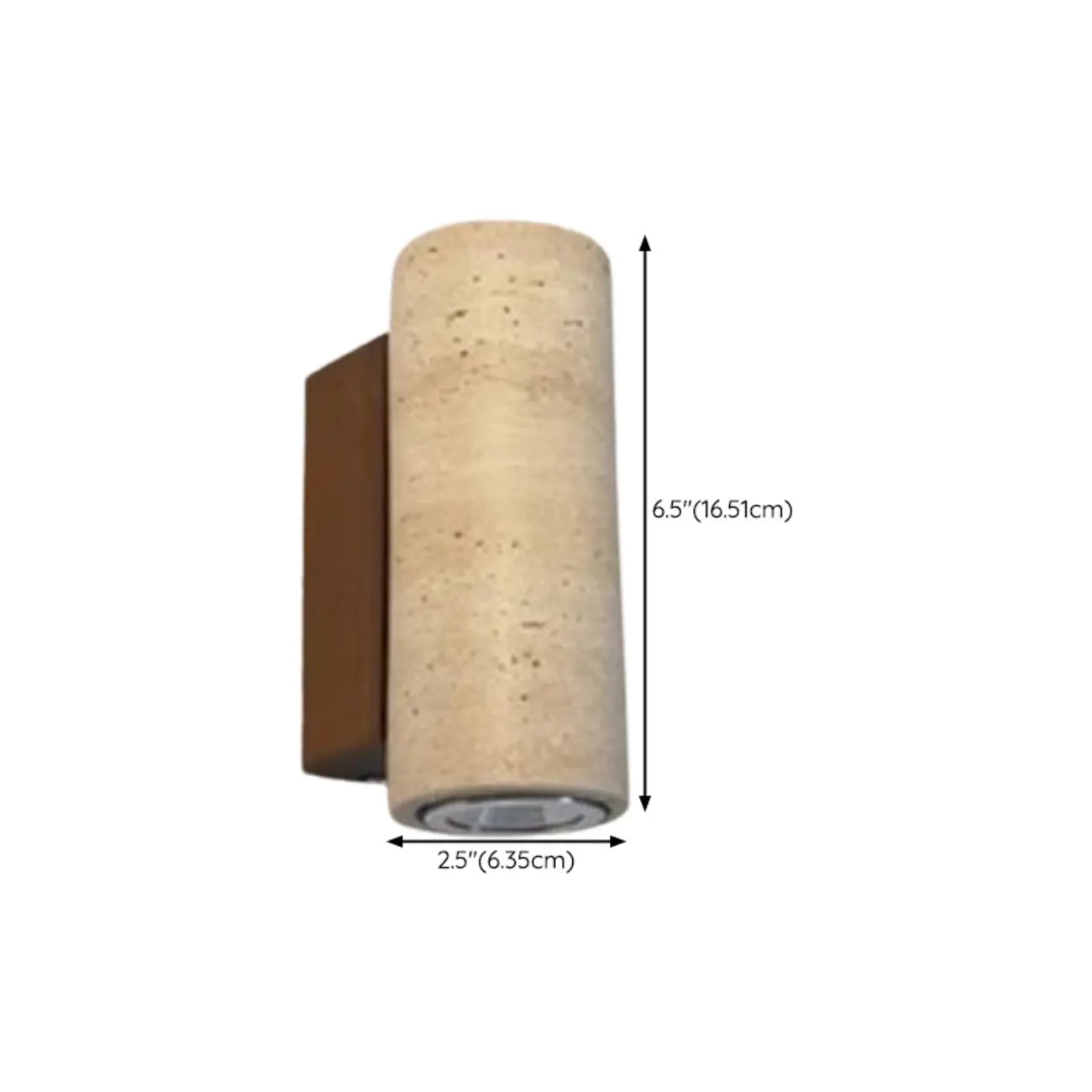 Applique murale minimaliste géométrique en pierre beige réglable