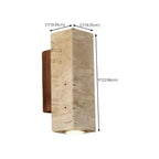 Applique murale minimaliste géométrique en pierre beige réglable