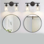 Applique murale industrielle en métal avec abat-jour en verre pour chambre à coucher