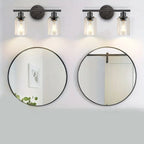 Applique murale industrielle en métal avec abat-jour en verre pour chambre à coucher