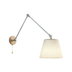 Applique murale cylindrique beige à bras articulé pour espace d'apprentissage