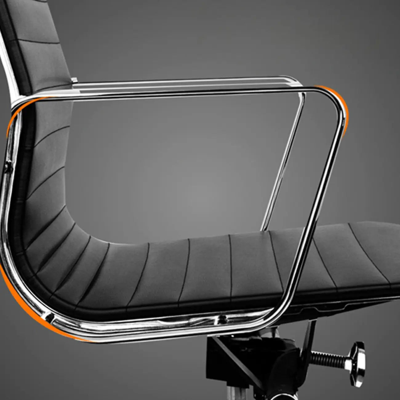 Fauteuil de bureau pivotant à dossier haut réglable en cuir beige