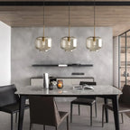 Suspension moderne en verre avec cordon réglable pour salle à manger