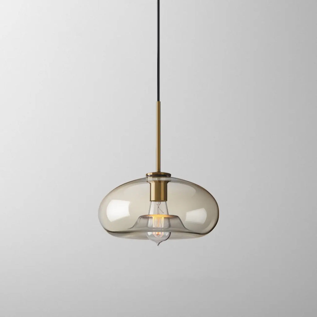 Suspension moderne en verre avec cordon réglable pour salle à manger