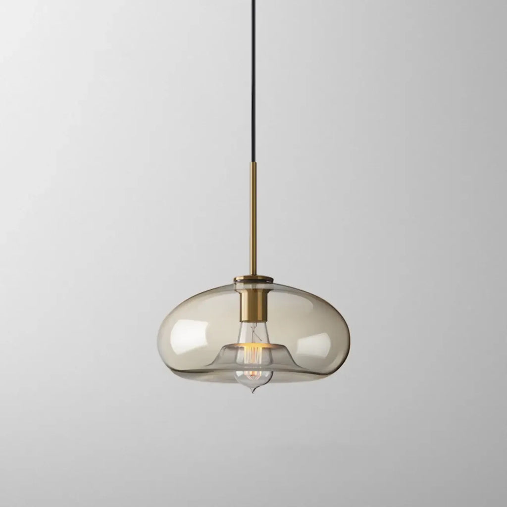 Suspension moderne en verre avec cordon réglable pour salle à manger