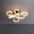 Plafonnier semi-encastré à LED ruban doré avec variateur à 3 niveaux