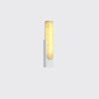 Applique murale moderne en métal blanc et pierre, lumière chaude LED