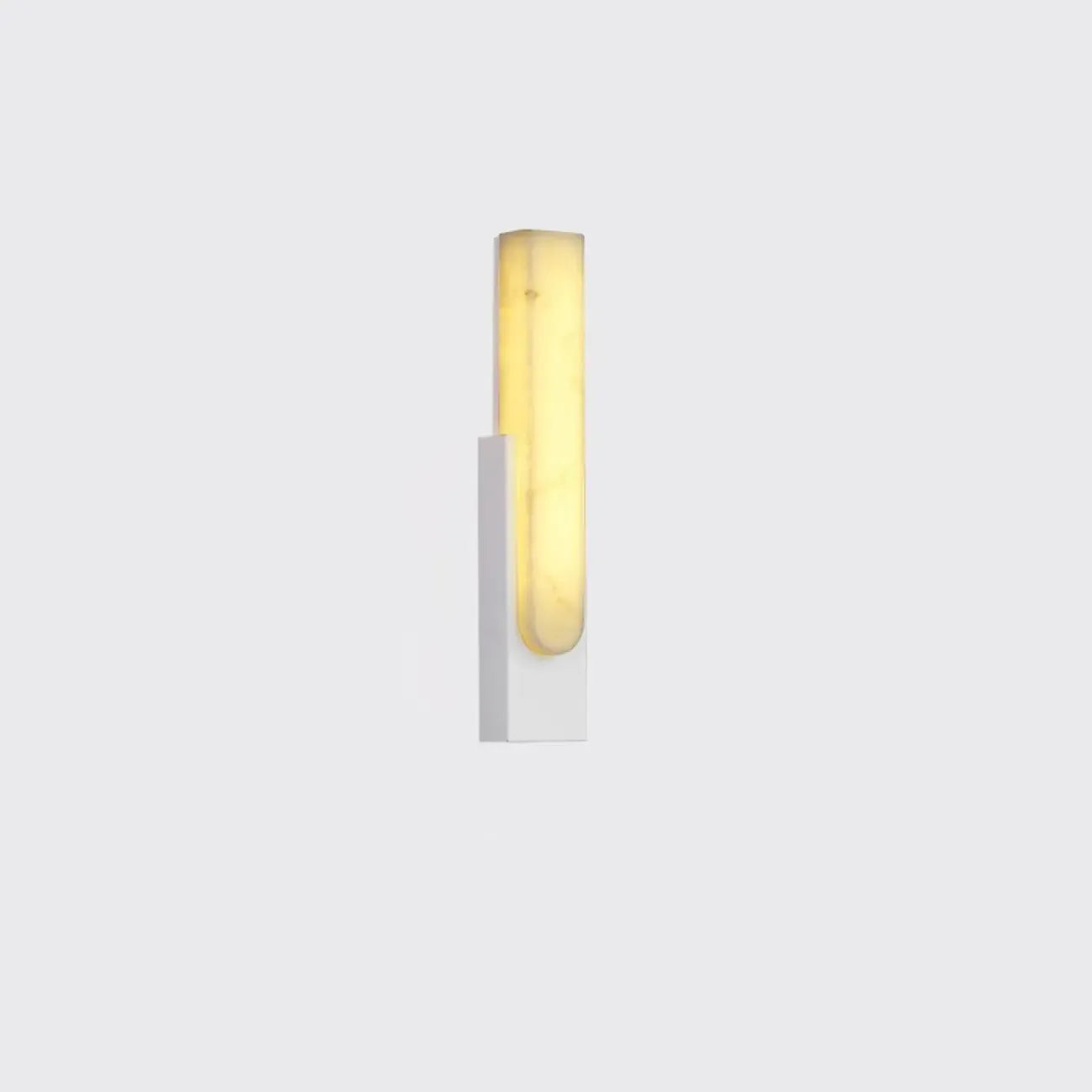 Applique murale moderne en métal blanc et pierre, lumière chaude LED