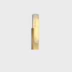 Applique murale moderne en métal blanc et pierre, lumière chaude LED