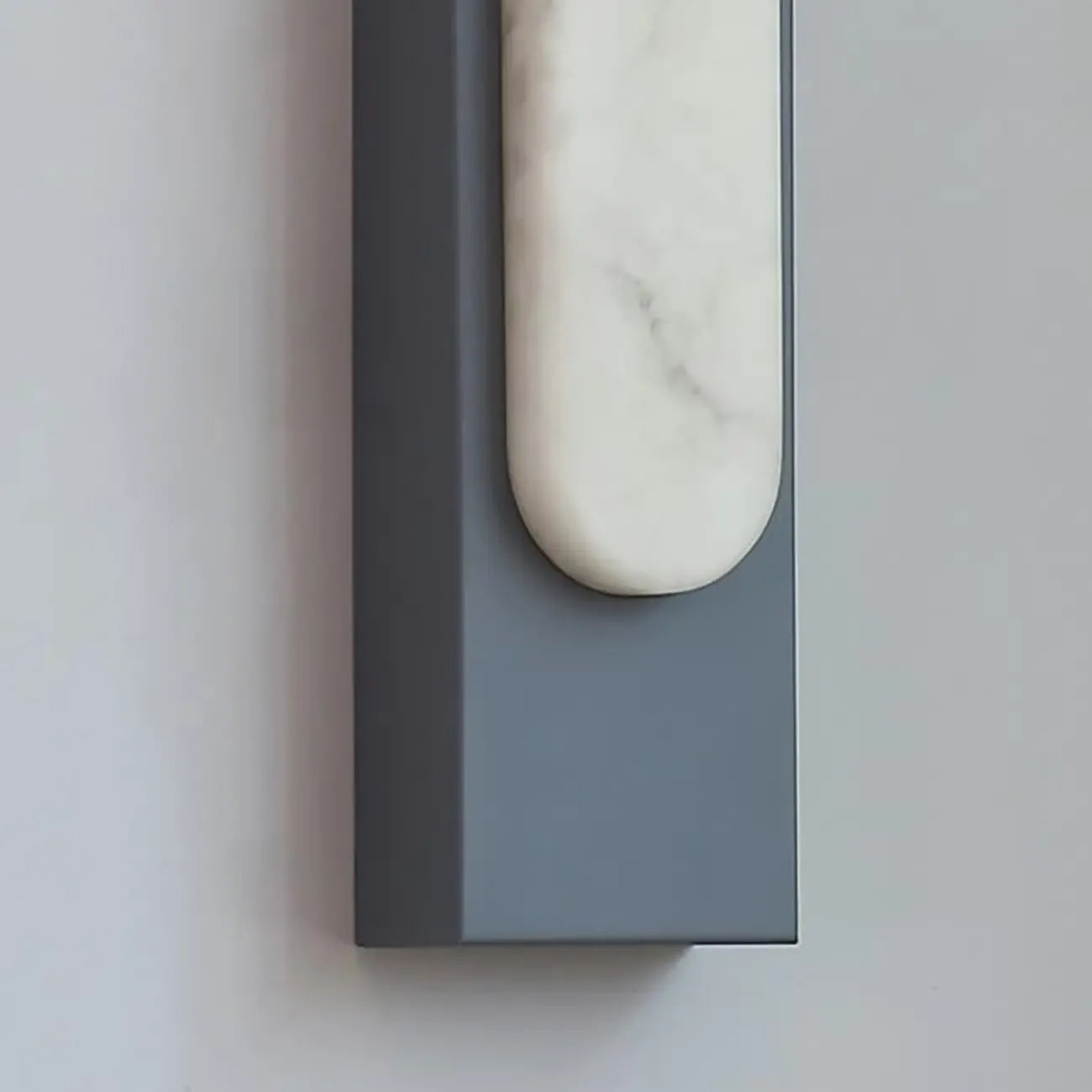 Applique murale moderne en métal blanc et pierre, lumière chaude LED