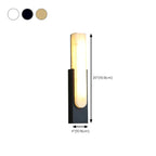 Applique murale moderne en métal blanc et pierre, lumière chaude LED