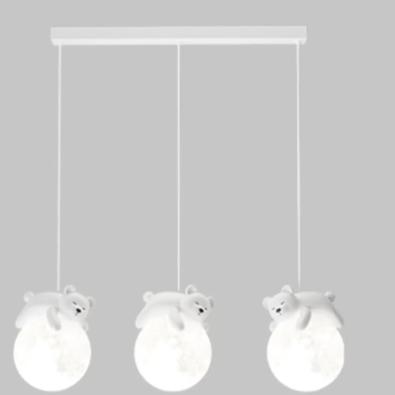 Suspension LED Ours et Lune pour enfants