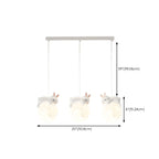 Suspension LED Ours et Lune pour enfants