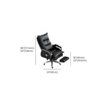 Fauteuil de bureau inclinable en cuir brun rougeâtre de direction