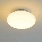 Plafonnier semi-encastré minimaliste en verre tambour à LED dimmable