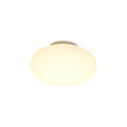 Plafonnier semi-encastré minimaliste en verre tambour à LED dimmable