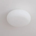 Plafonnier semi-encastré minimaliste en verre tambour à LED dimmable
