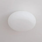 Plafonnier semi-encastré minimaliste en verre tambour à LED dimmable