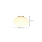 Plafonnier semi-encastré minimaliste en verre tambour à LED dimmable