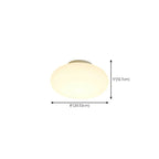 Plafonnier semi-encastré minimaliste en verre tambour à LED dimmable
