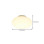 Plafonnier semi-encastré minimaliste en verre tambour à LED dimmable
