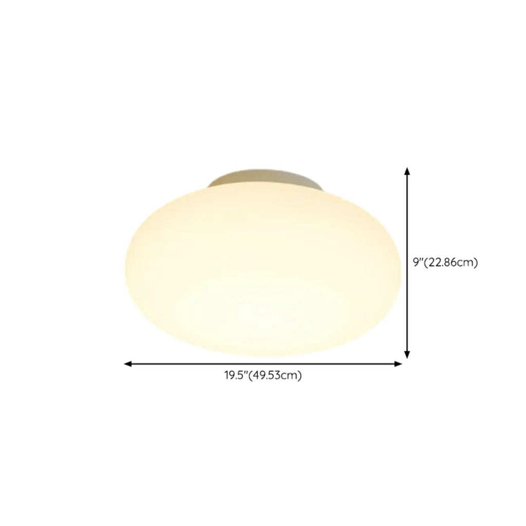 Plafonnier semi-encastré minimaliste en verre tambour à LED dimmable