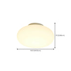 Plafonnier semi-encastré minimaliste en verre tambour à LED dimmable