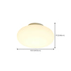 Plafonnier semi-encastré minimaliste en verre tambour à LED dimmable