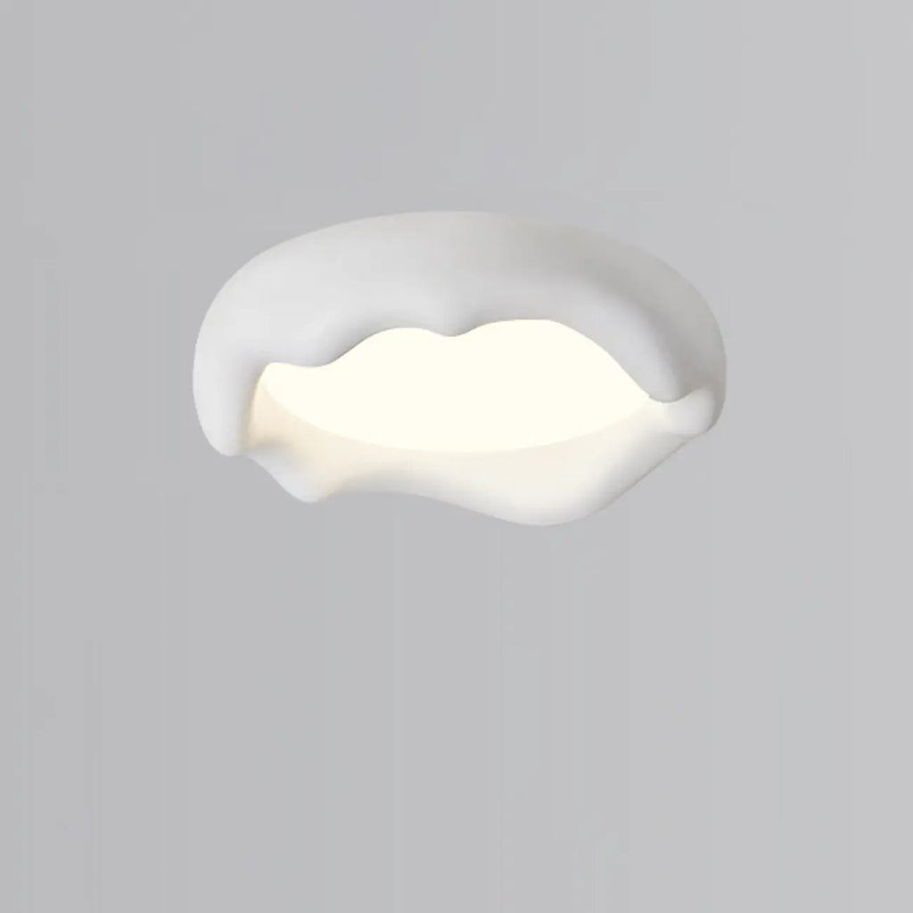Plafoniera a filo dal design artistico con effetto crema acrilica