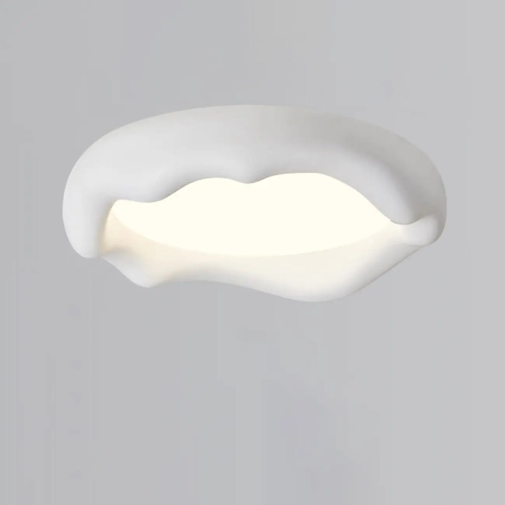 Plafoniera a filo dal design artistico con effetto crema acrilica