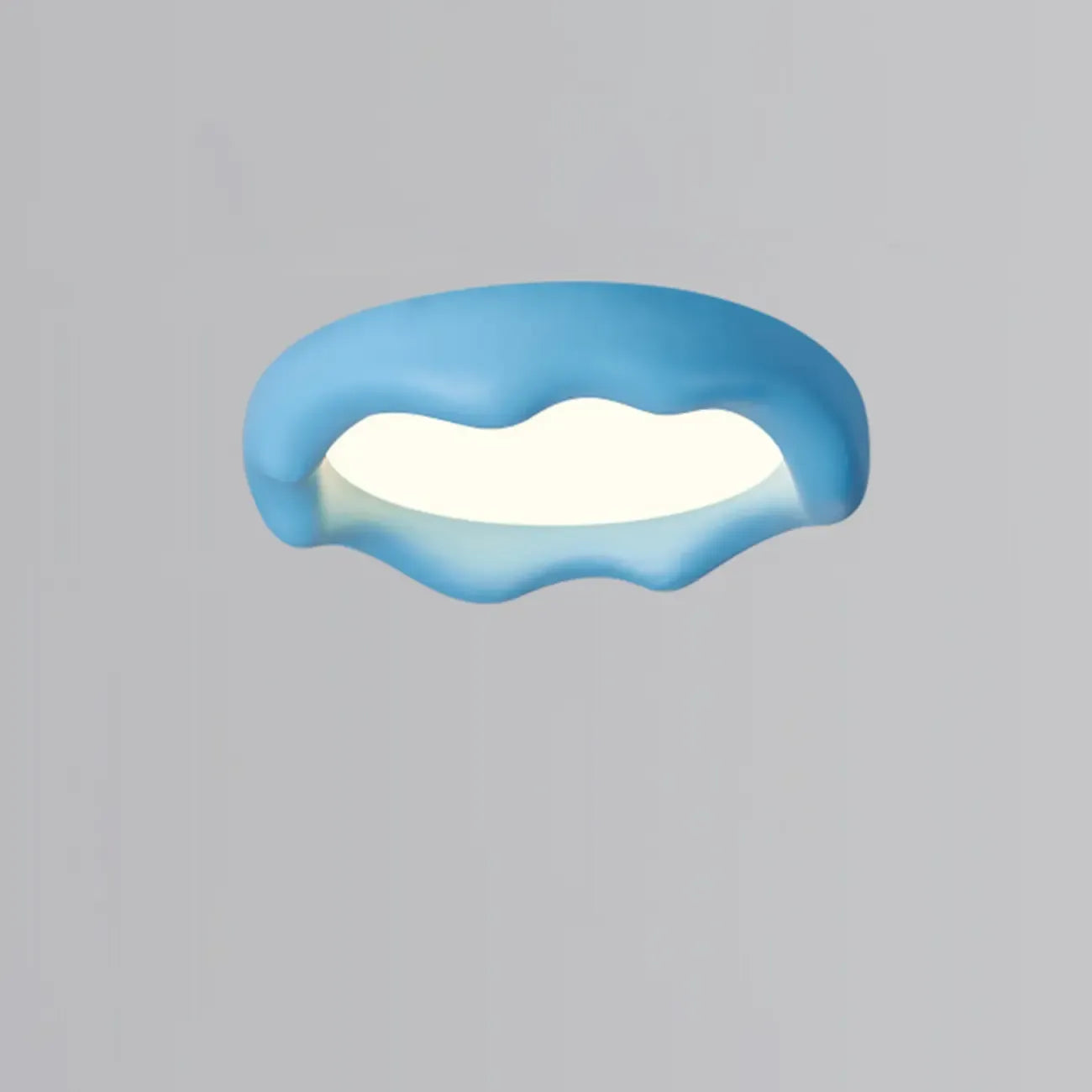 Plafoniera a filo dal design artistico con effetto crema acrilica