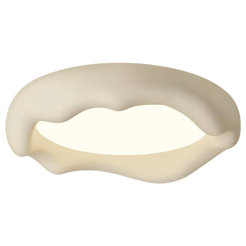 Plafoniera a filo dal design artistico con effetto crema acrilica