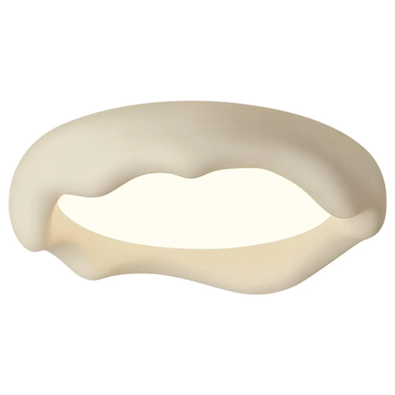 Plafoniera a filo dal design artistico con effetto crema acrilica