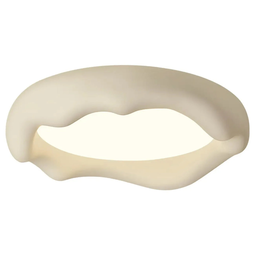 Plafoniera a filo dal design artistico con effetto crema acrilica