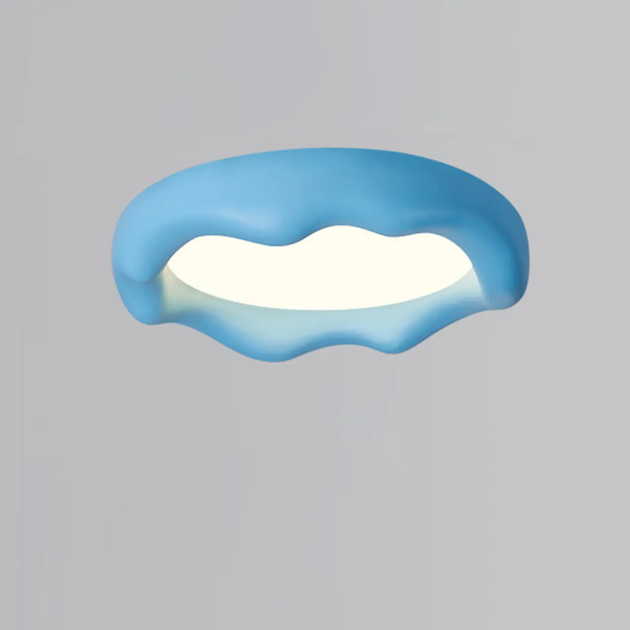 Plafoniera a filo dal design artistico con effetto crema acrilica