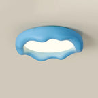 Plafoniera a filo dal design artistico con effetto crema acrilica