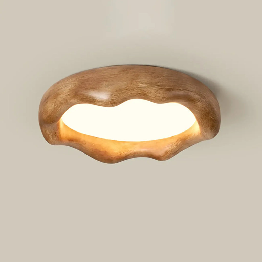Plafoniera a filo dal design artistico con effetto crema acrilica