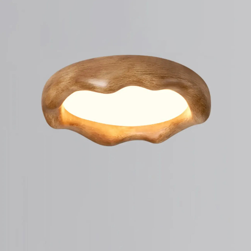 Plafoniera a filo dal design artistico con effetto crema acrilica
