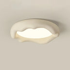 Plafoniera a filo dal design artistico con effetto crema acrilica