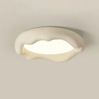 Plafoniera a filo dal design artistico con effetto crema acrilica