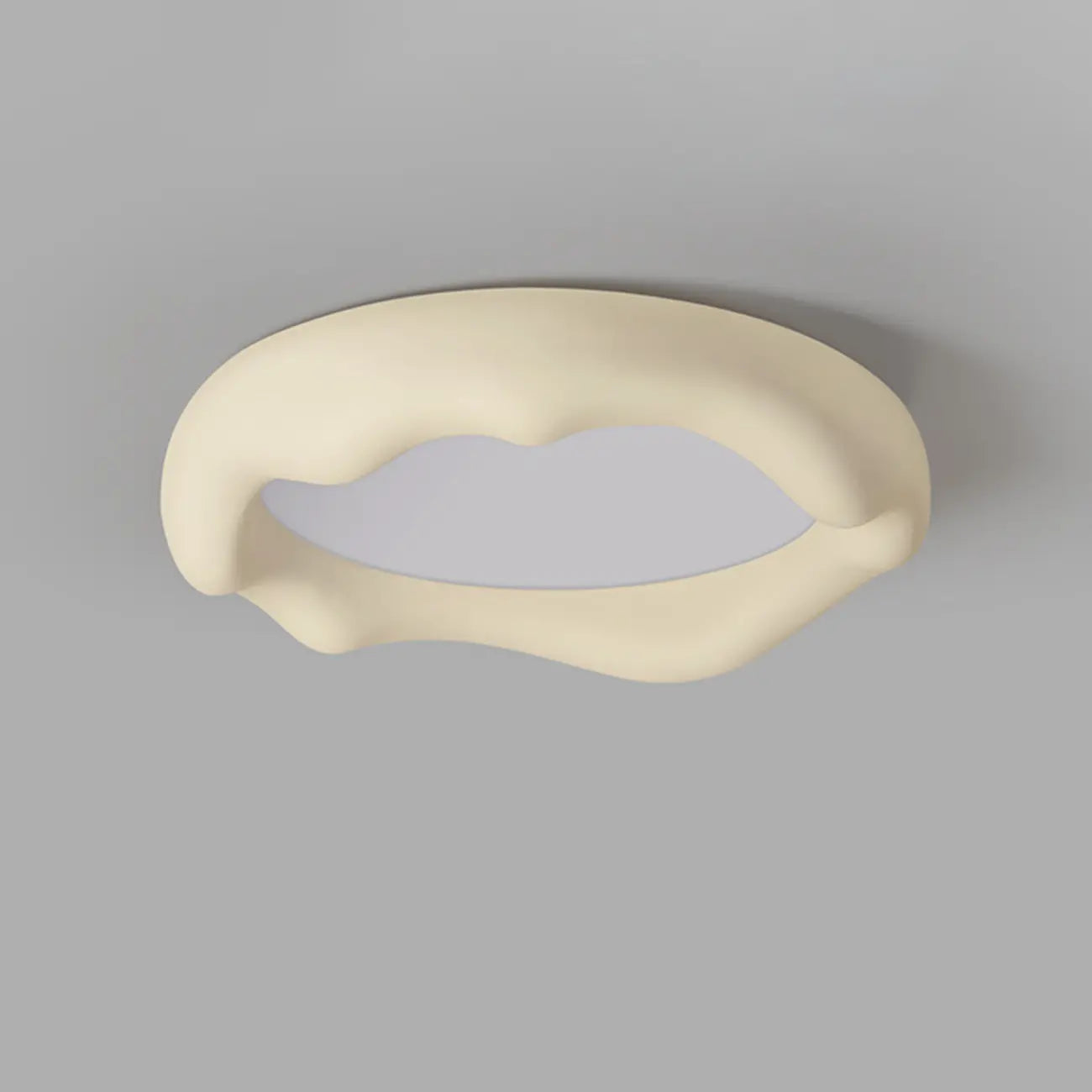 Plafoniera a filo dal design artistico con effetto crema acrilica